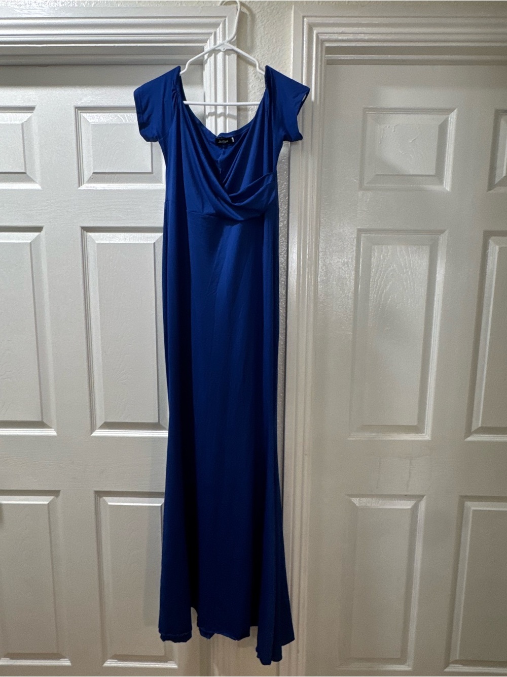 Molli Cowl-Neck Royal Blue Maxi Dress